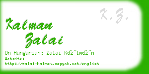 kalman zalai business card